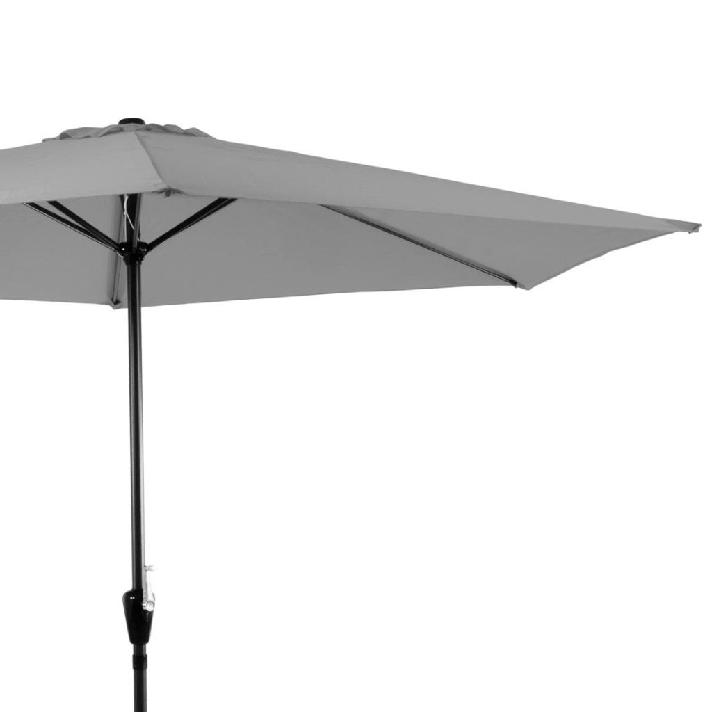 Parasol 3 meter met molen en 6 baleinen lichtgrijs, Info@edvonline.nl, Inductorstraat 9b 3903 KA Veenendaal, Nieuw, EDV Online BV