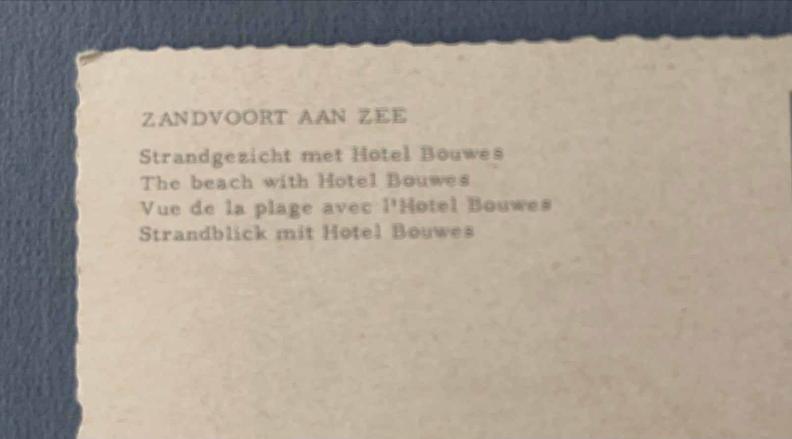 Zandvoort aan Zee - Hotel Bouwes, Verzenden, 1960 tot 1980, Ongelopen, Noord-Holland