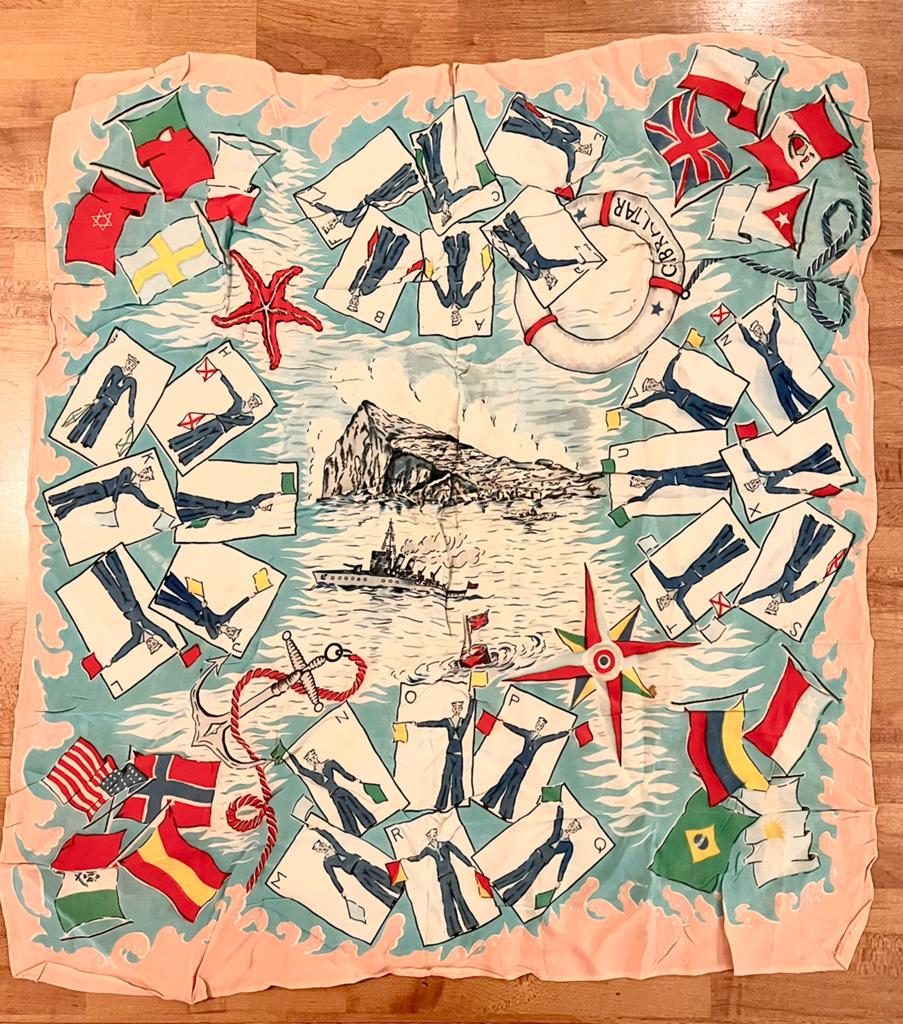 Antieke sjaal Gibraltar 50/60 jaren, Ophalen of Verzenden