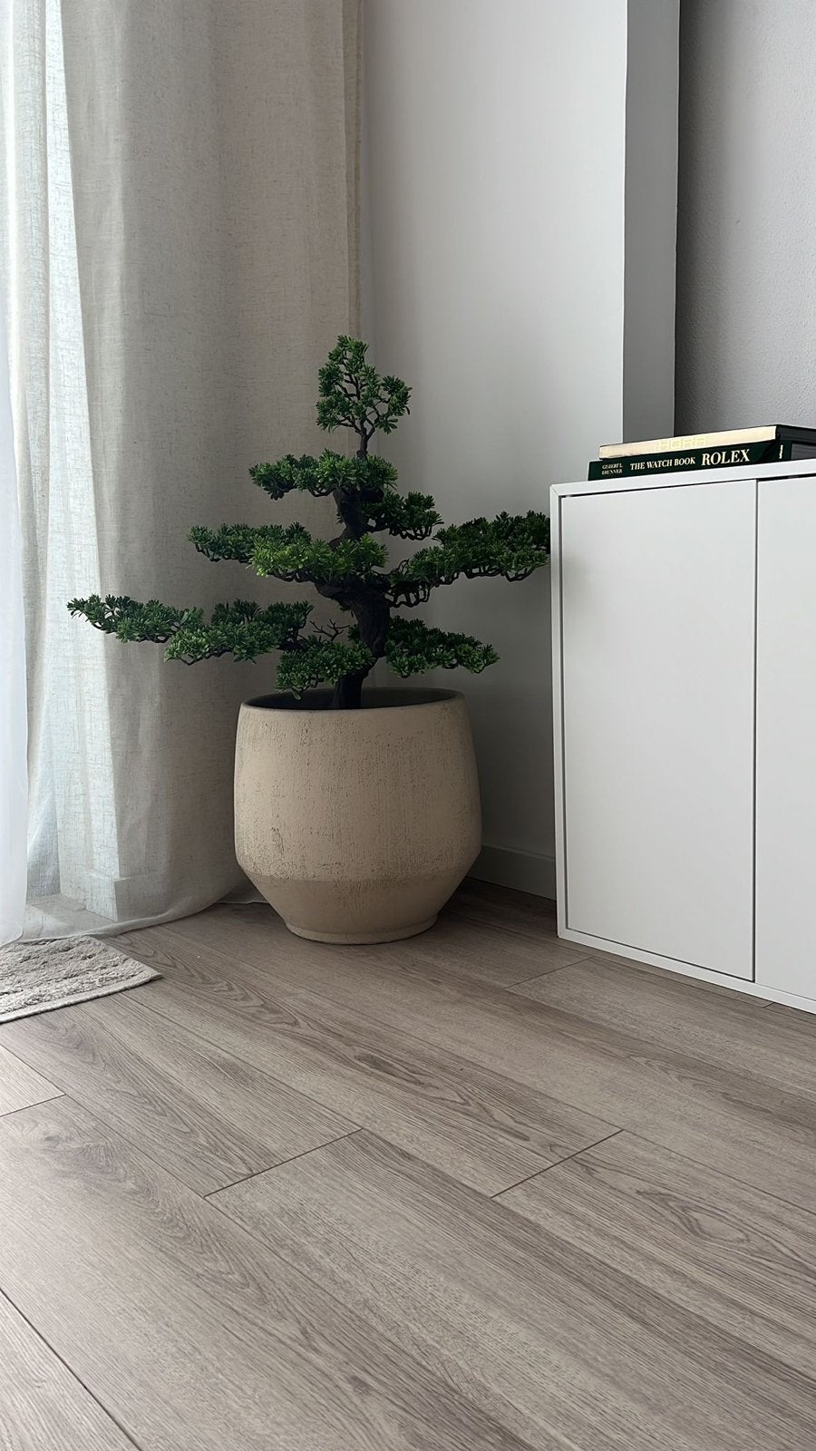 Kunst Bonsai Boompje 80cm zo goed als nieuw, Ophalen, Zo goed als nieuw, Groen, Steen/keramiek