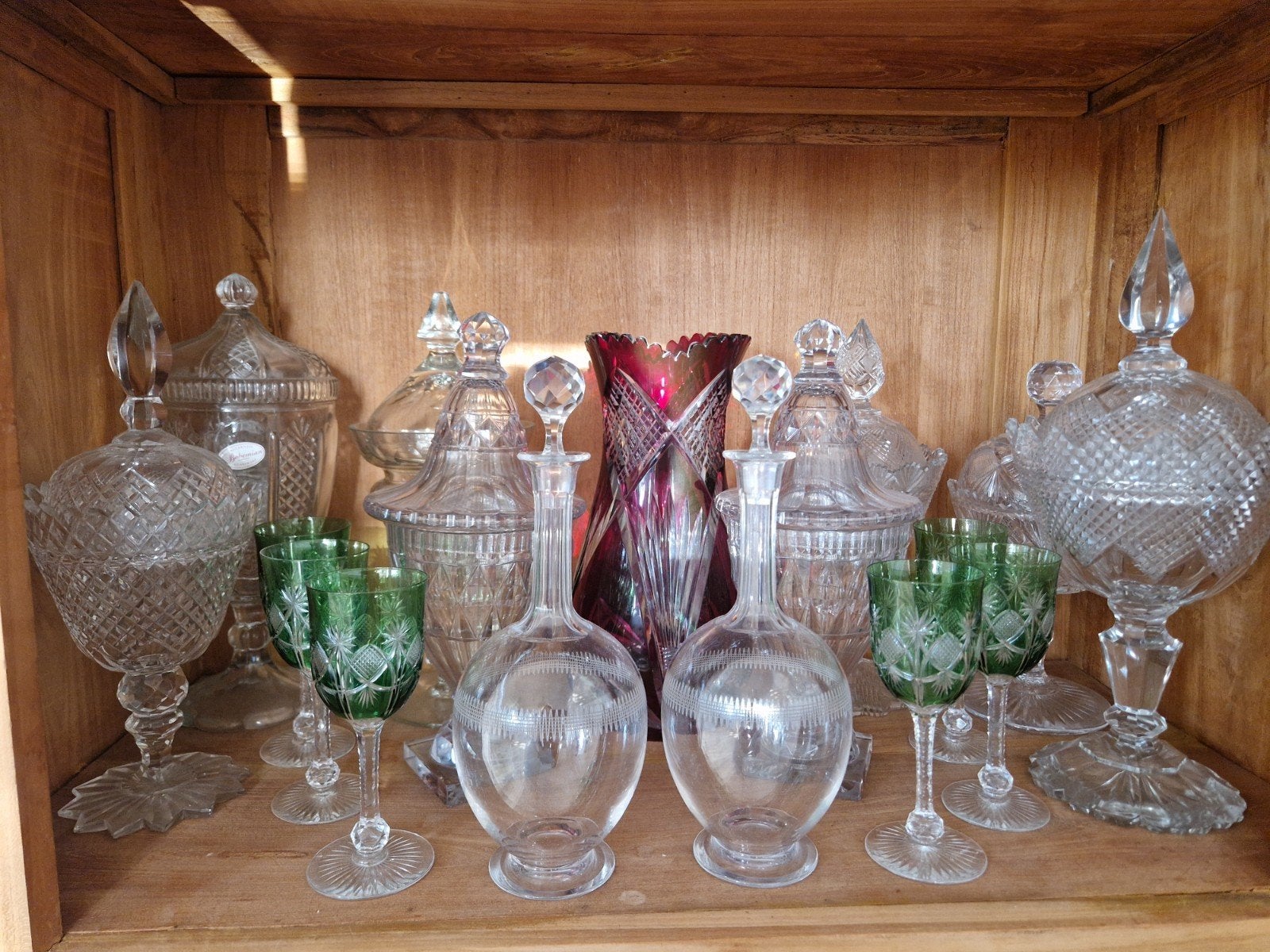 Antieke Kristallen Vazen, Karaffen, Glazen, Antiek en Kunst, Antiek | Glas en Kristal, Ophalen of Verzenden