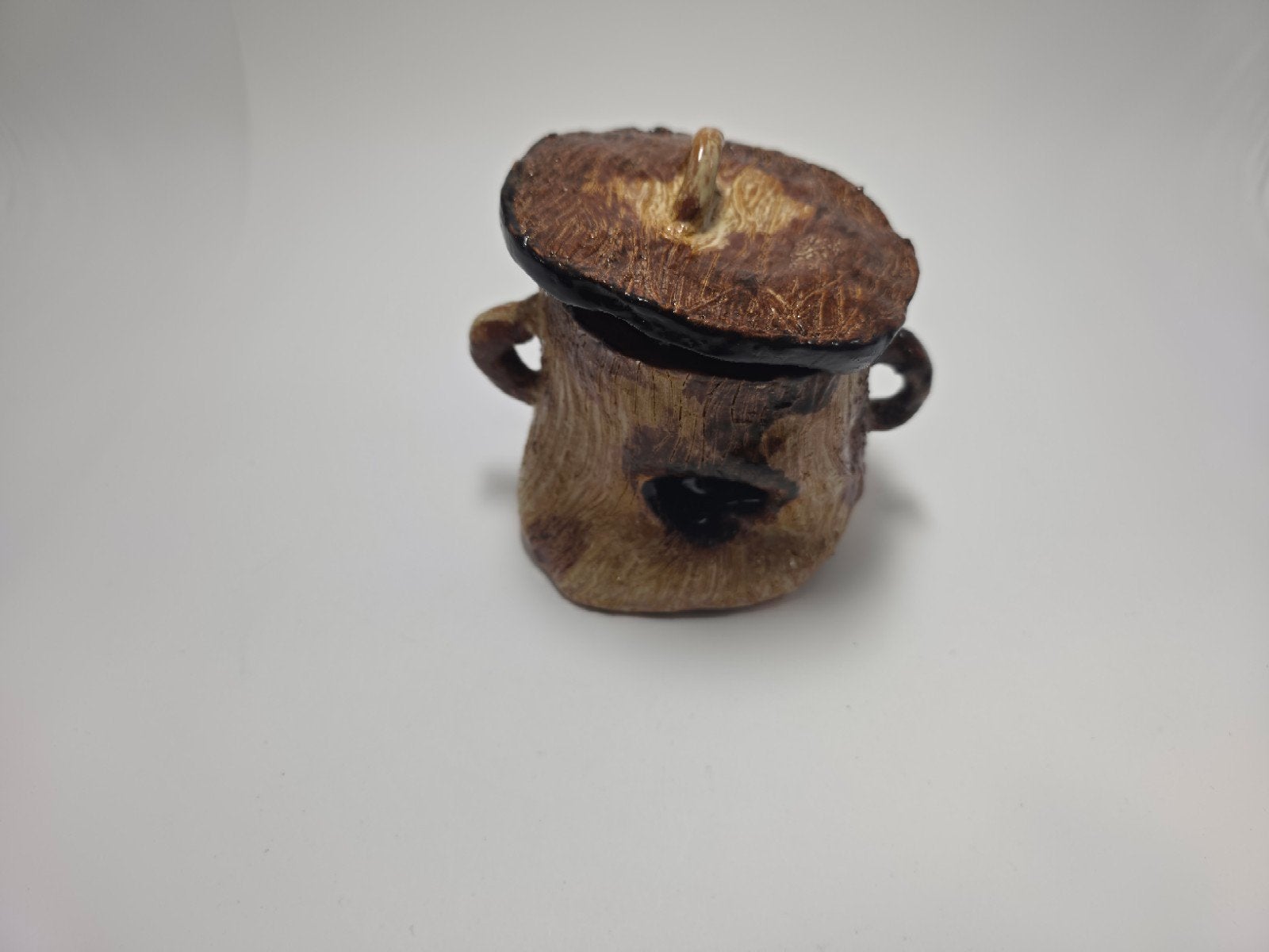 Unieke handgemaakte keramische vogelhuisje met deksel, Antiek en Kunst, Antiek | Keramiek en Aardewerk, Ophalen of Verzenden
