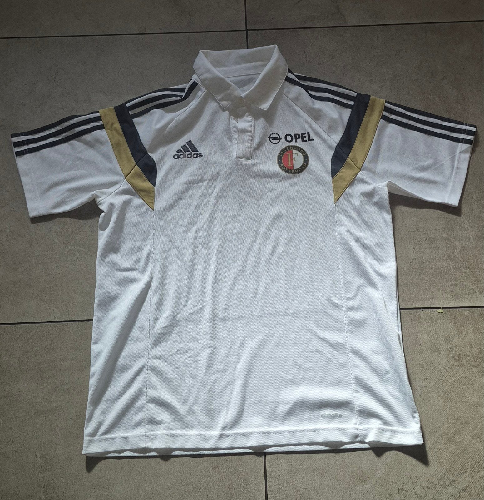 Feyenoord Opel shirt wit maat L, Maat 48/50 (M), Wit, Ophalen of Verzenden, Zo goed als nieuw