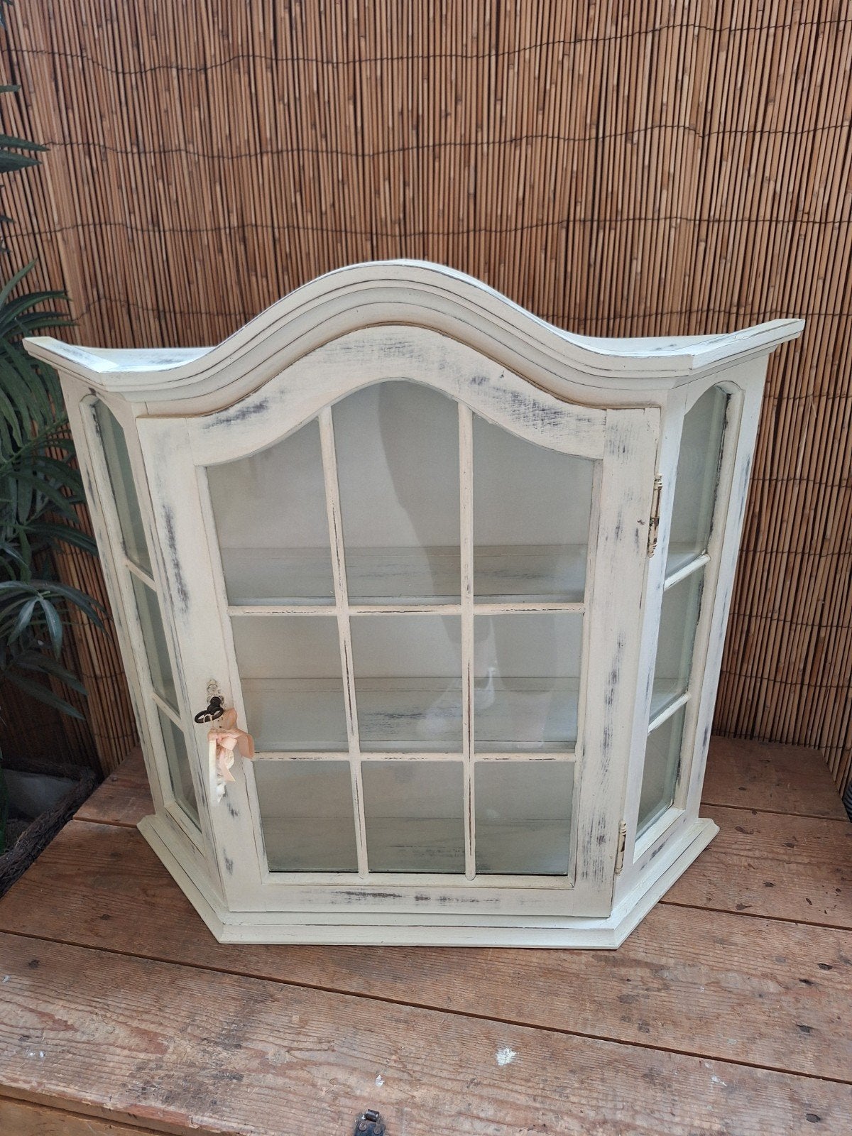 Brocant vitrine wandkastje, Ophalen, 25 tot 50 cm, 50 tot 100 cm, Minder dan 100 cm