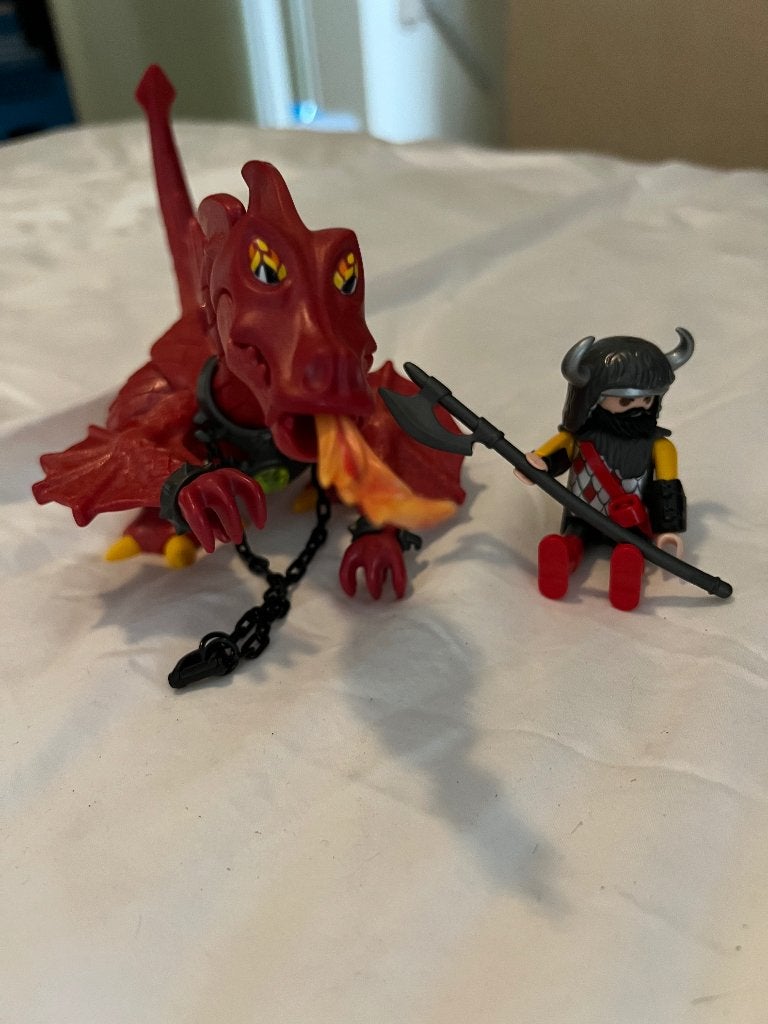Playmobile 3327 de rode Draak, Kinderen en Baby's, Speelgoed | Playmobil, Ophalen, Complete set, Zo goed als nieuw, Knights