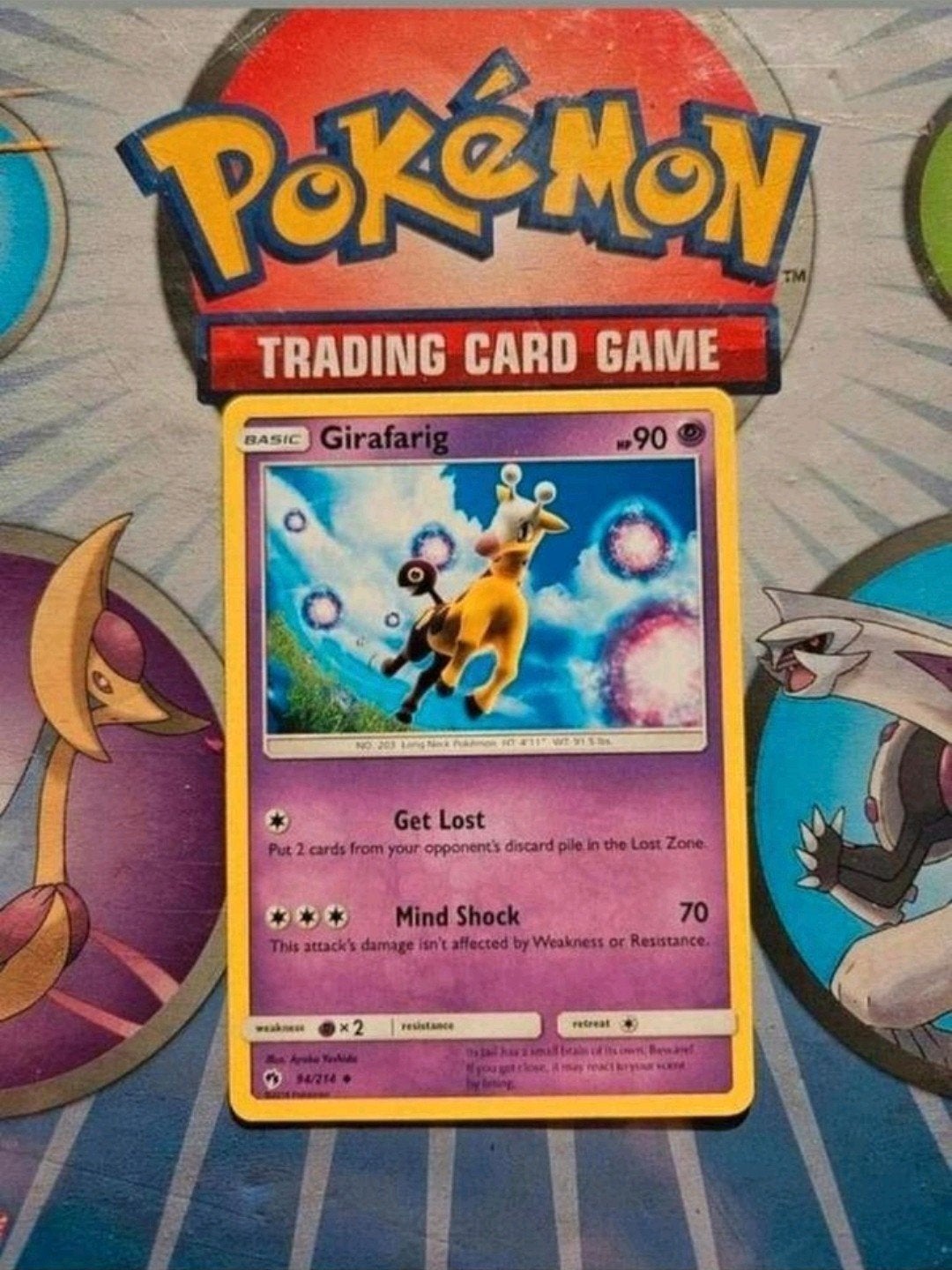 Girafarig 94/214 Sun&Moon Lost thunder pokemon kaart, Ophalen of Verzenden, Zo goed als nieuw, Losse kaart