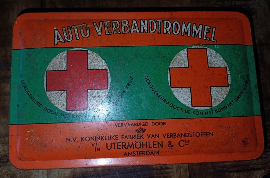 Vintage Utermöhlen Auto Verbandtrommel (1950-1970), Ophalen of Verzenden