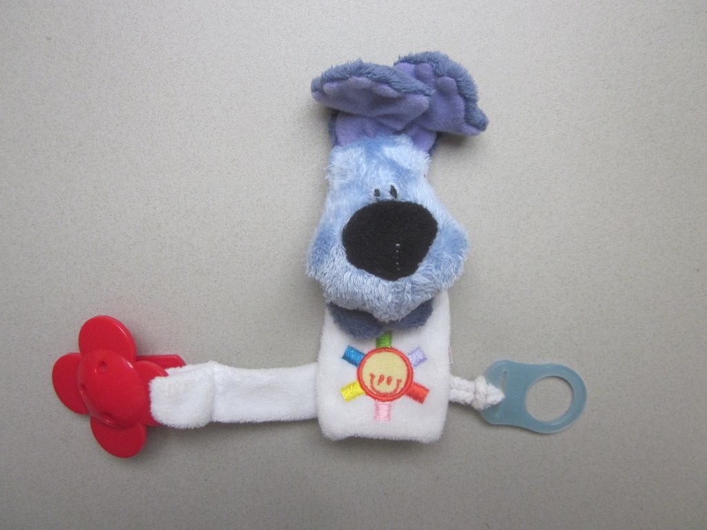 Woezel en Pip zacht pluche speenkoord met Woezel hond, Wasbaar, Overige karakters, Zo goed als nieuw, Middelgroot (20 tot 80 cm)