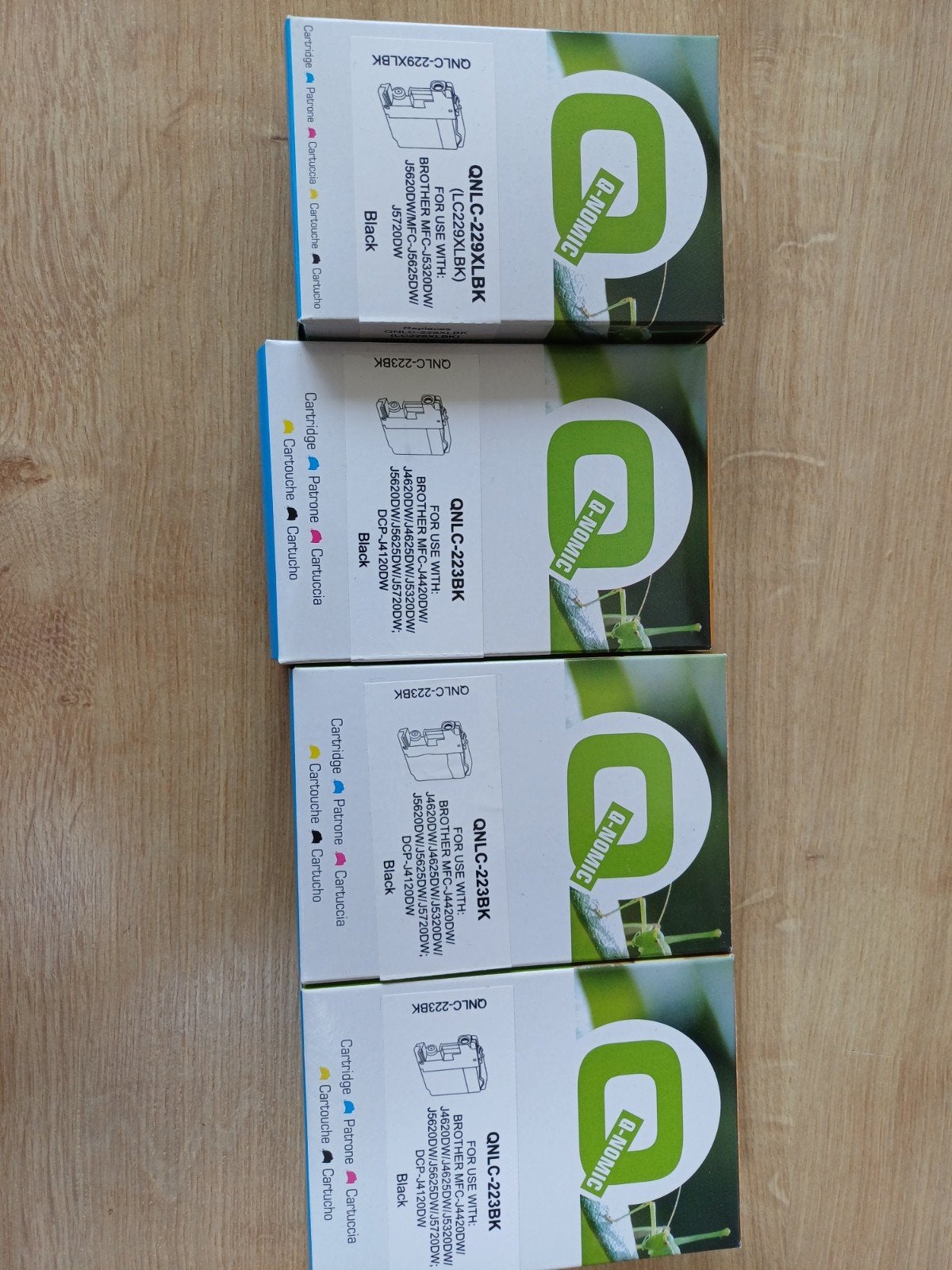 Q-NOMIC QNLC-223BK & QNLC-229XLBK Inktcartridges Zwart, Ophalen of Verzenden, Nieuw, Cartridge, Q-NOMIC