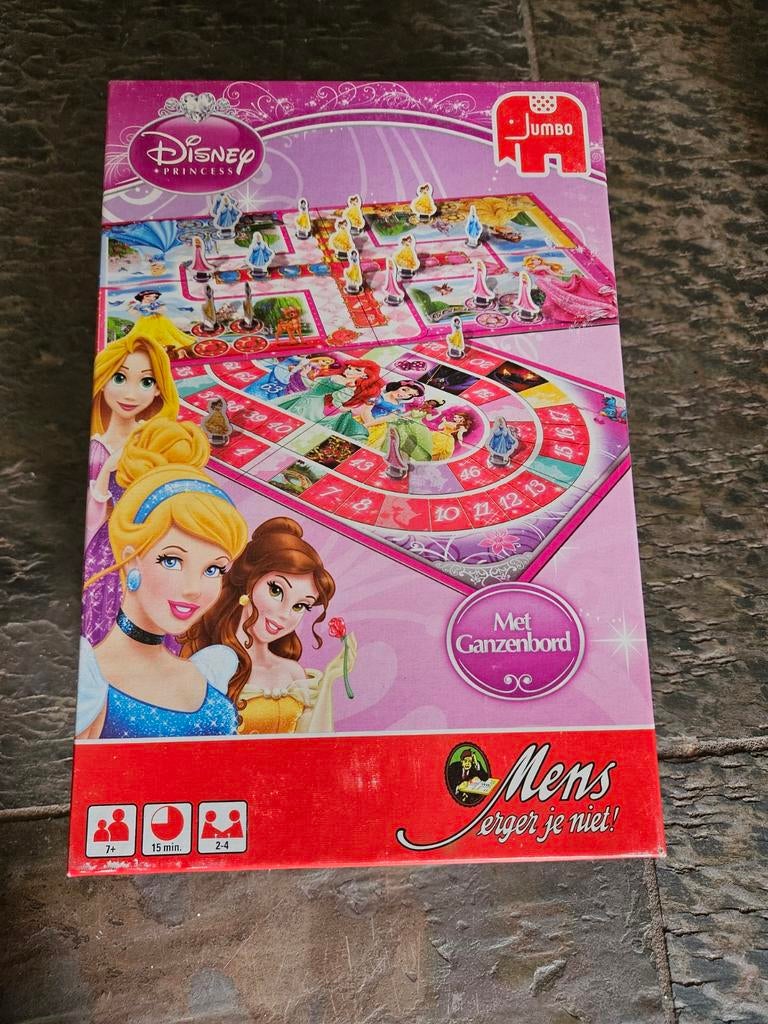 Disney Prinsessen Ganzenbord & Mens Erger Je Niet, Drie of vier spelers, Ophalen of Verzenden, Gebruikt, Jumbo