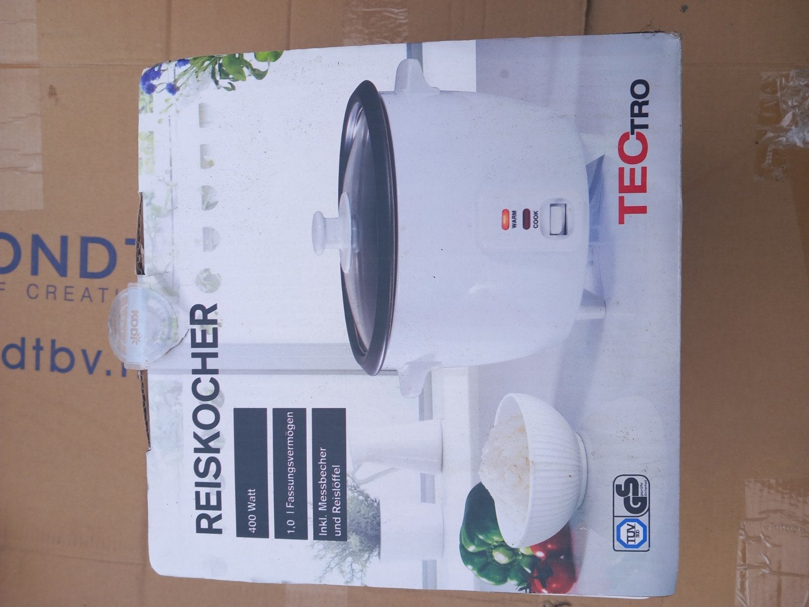 TEC TRO Rijstkoker 400W - 1.0L inhoud, nieuw in doos, Witgoed en Apparatuur, Rijstkokers, Ophalen of Verzenden, Nieuw