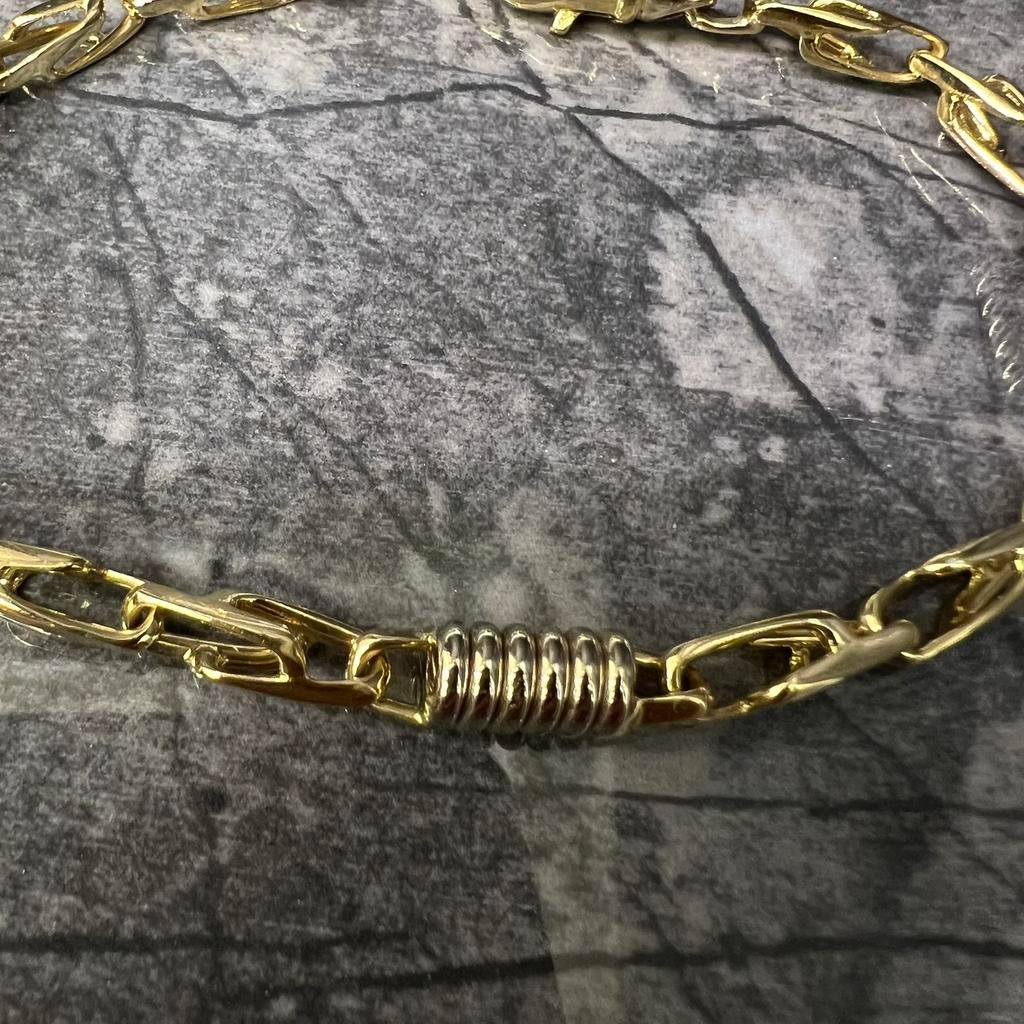18 karaat gouden armband massief monte carlo, Ophalen of Verzenden, Nieuw, Goud