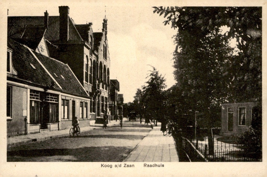 Koog aan de Zaan Raadhuis # 456, Verzenden, 1920 tot 1940, Gelopen, Noord-Holland