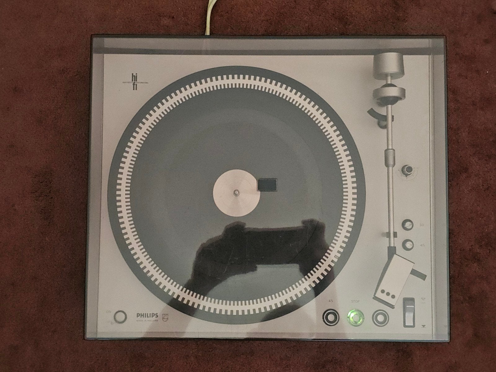 philips 212 platenspeler i.z.g.st., Ophalen of Verzenden, Gebruikt, Platenspeler, Philips