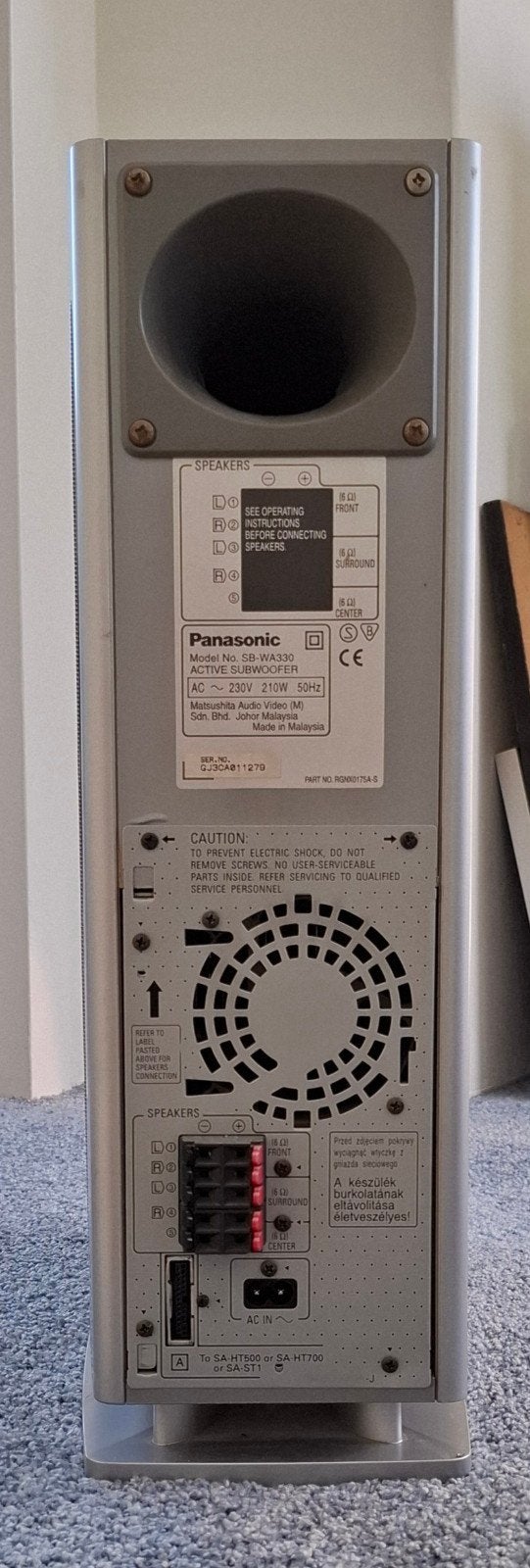 Panasonic Home Cinema Set met DVD-speler en subwoofer, Ophalen