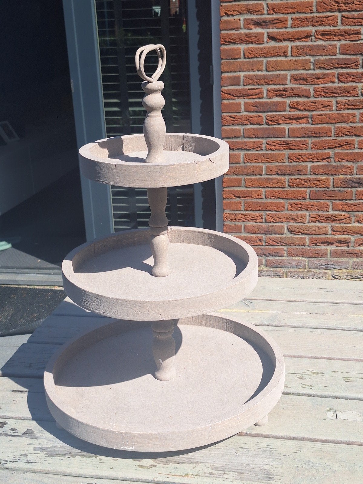 Etagère landelijk / rustiek, Huis en Inrichting, Ophalen, Met handvatten, Gebruikt, Schaal