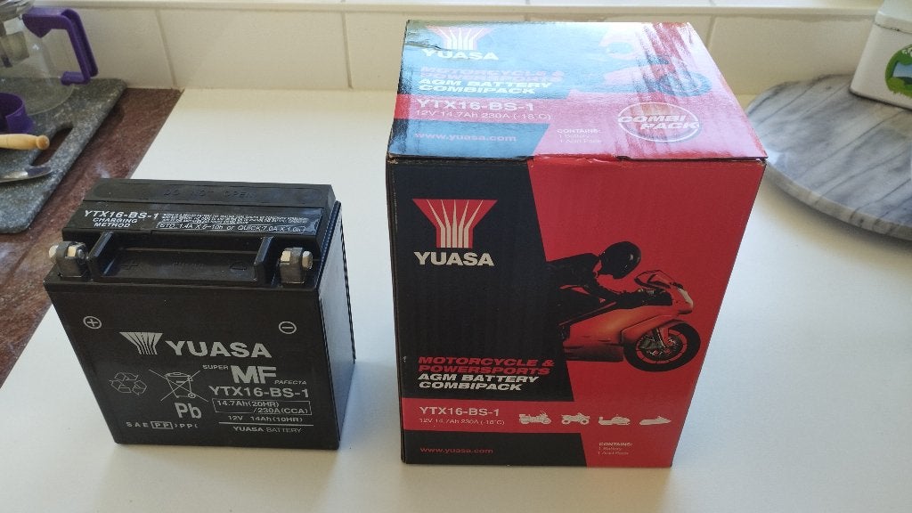 Nieuwe Yuasa YTX16-BS-1 SLA AGM-motoraccu, Verzenden, Nieuw