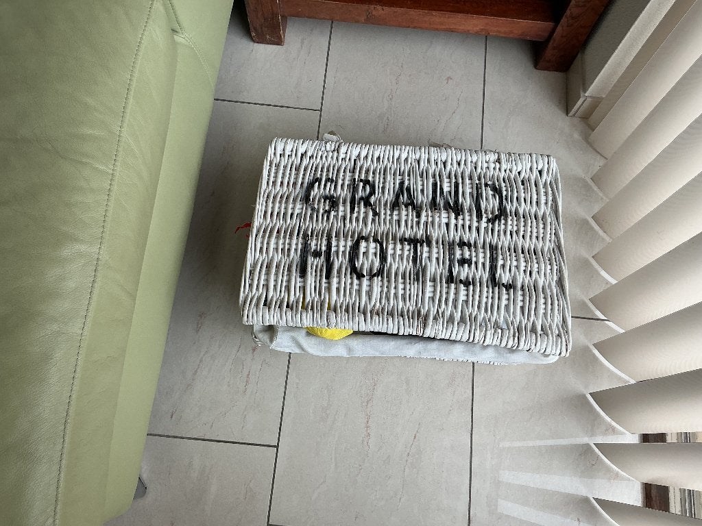 Riviera Maison mand, Mand, Vierkant, Zo goed als nieuw, Riet