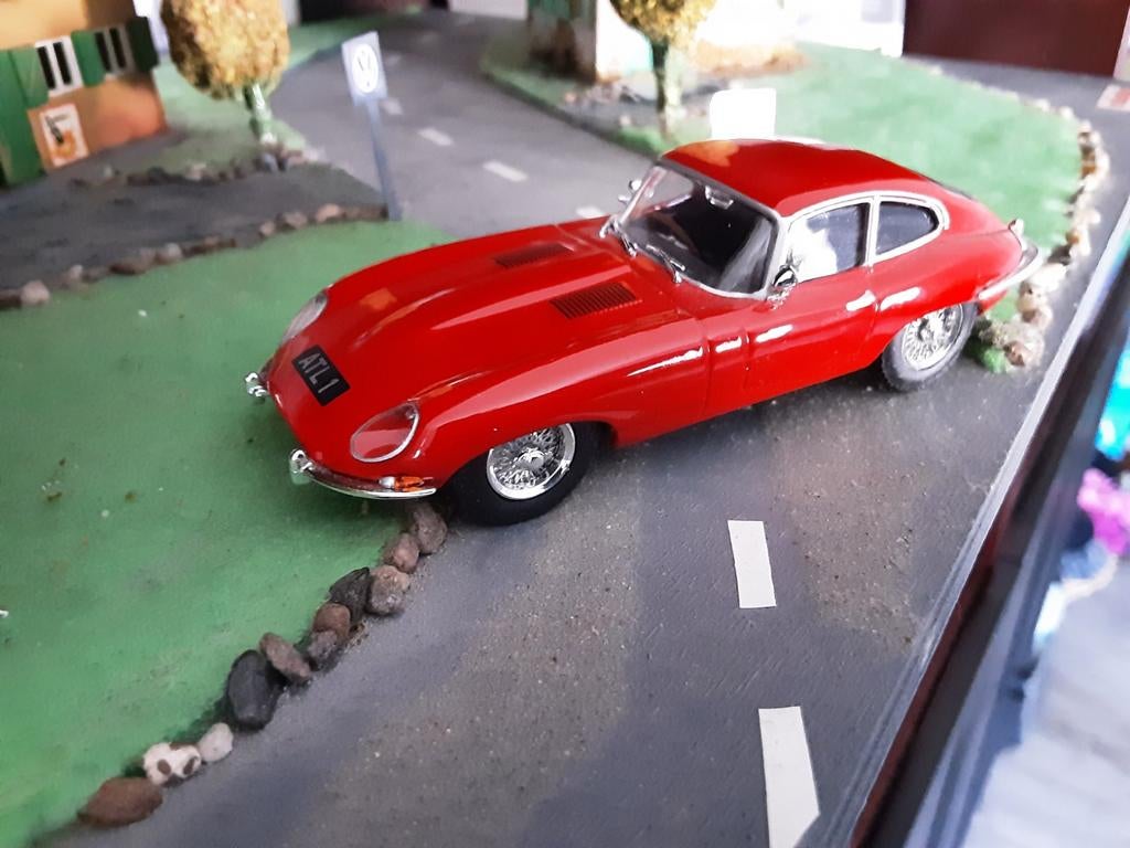 Schitterende Jaguar E-Type modelauto, zeer mooi, Ophalen of Verzenden, Zo goed als nieuw, Auto, Overige merken