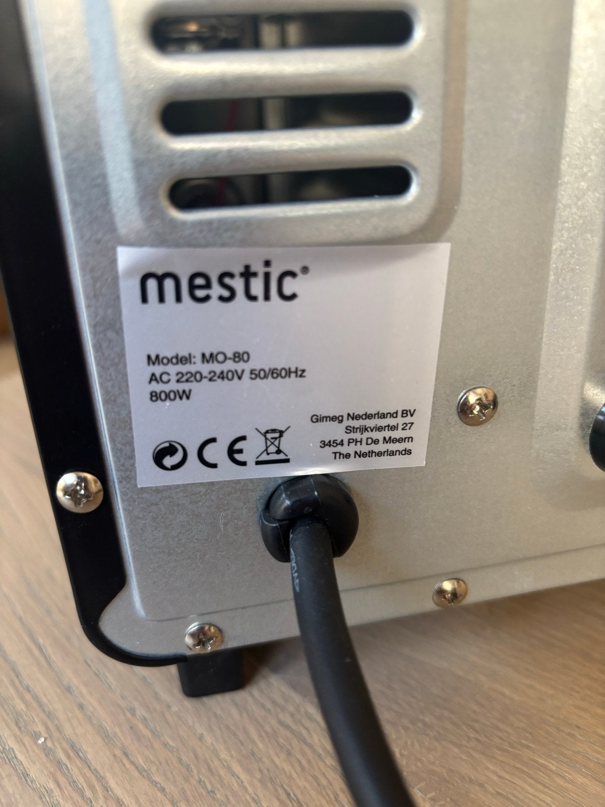 Mestic MO-80 Mini-oven - Compact en Krachtig, Witgoed en Apparatuur, Ophalen, Minder dan 45 cm, Overige merken, Zo goed als nieuw