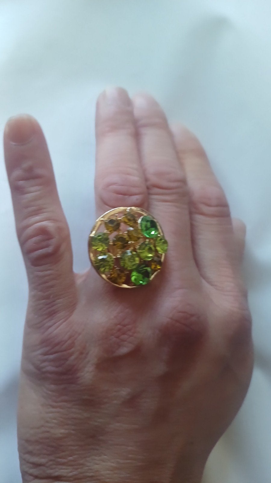 Leuke ring groen verstelbaar nieuw, Ophalen of Verzenden, Nieuw, Groen, Dame