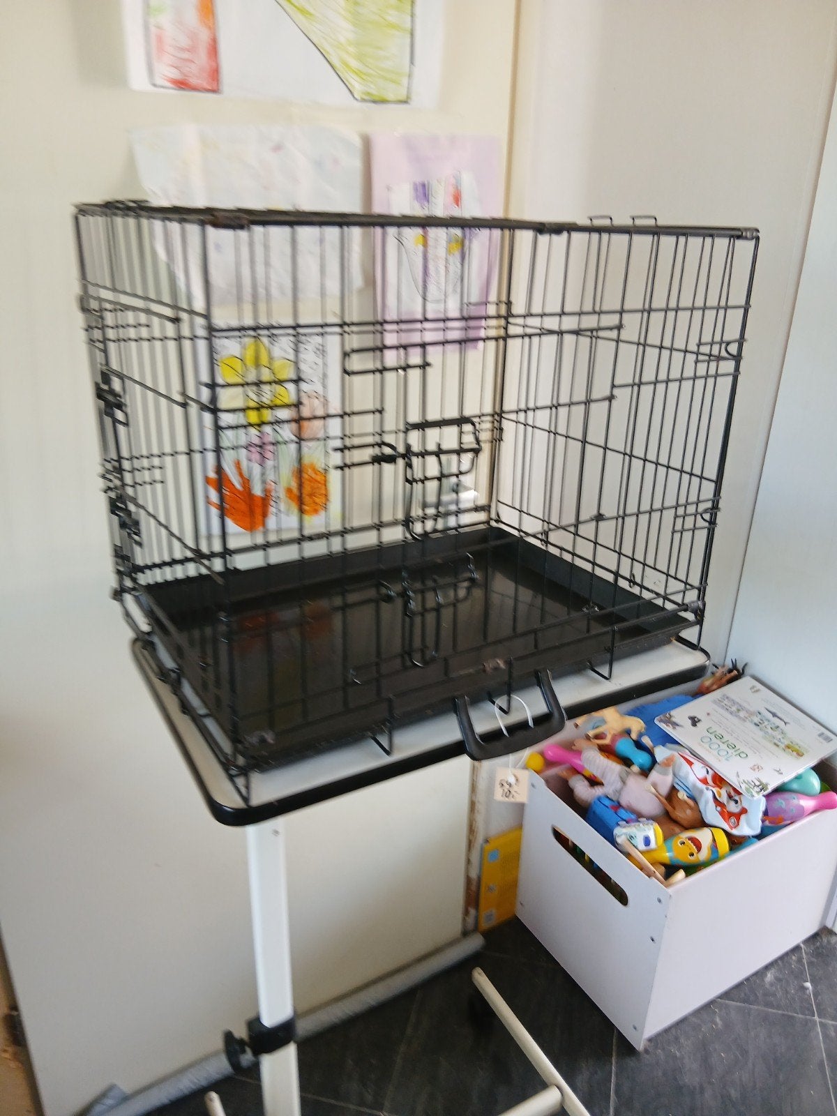zwarte honden bench nr 591, Ophalen, Gebruikt, Minder dan 75 cm, Minder dan 65 cm