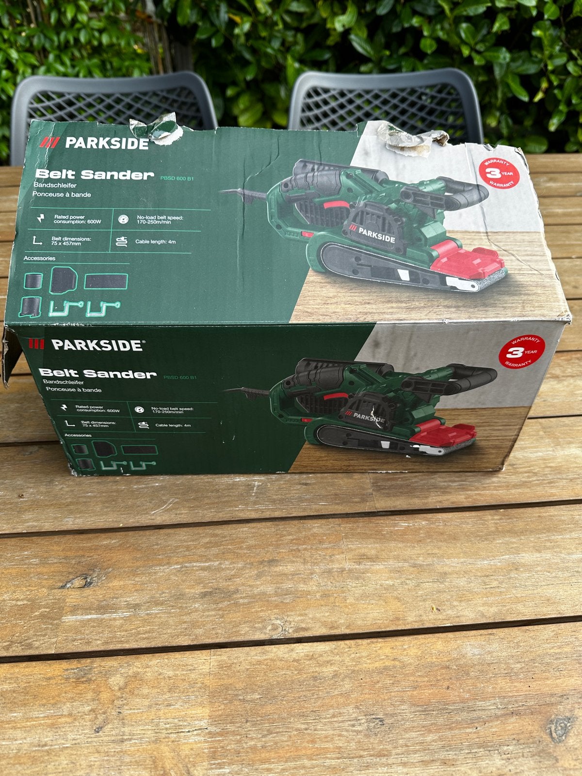 Parkside Bandschuurmachine PBSD 600 B1 - Zo goed als nieuw, Ophalen of Verzenden, Zo goed als nieuw, Minder dan 600 watt, Bandschuurmachine