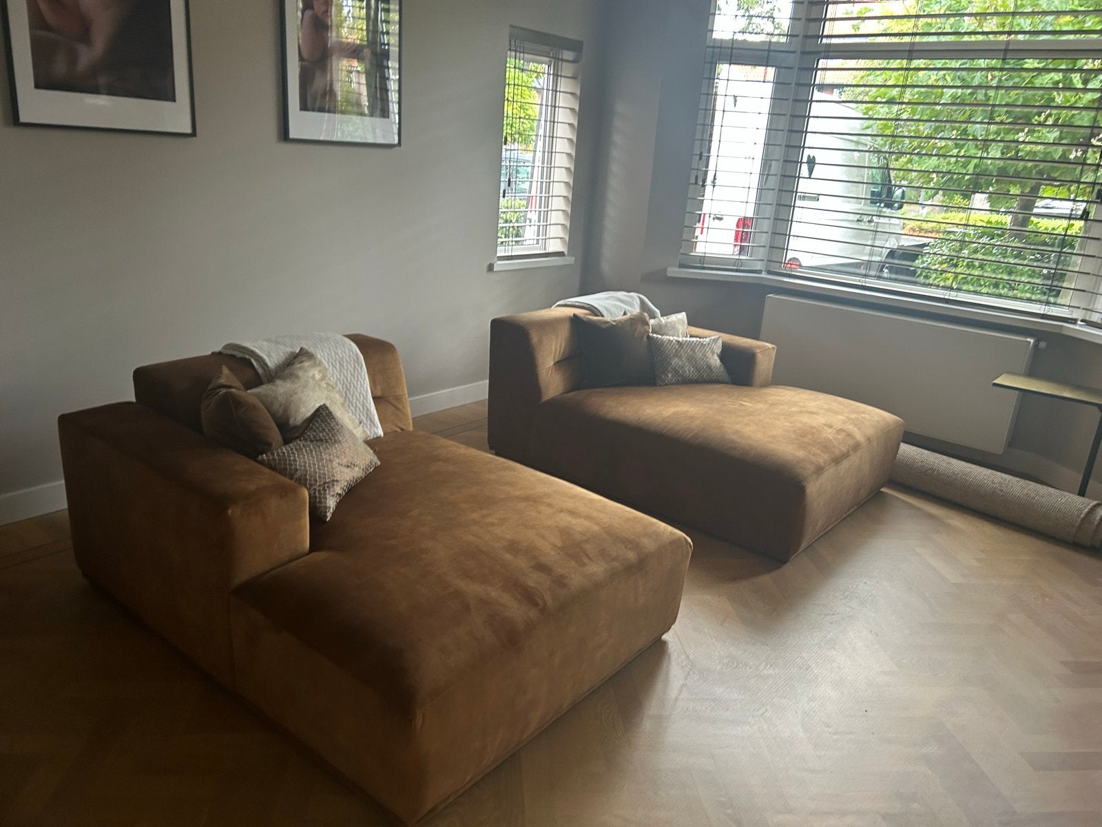 Luxe Chaise Longues van Het Posthuys (2 stuks), Ophalen, Eenpersoons, Zo goed als nieuw, Minder dan 150 cm