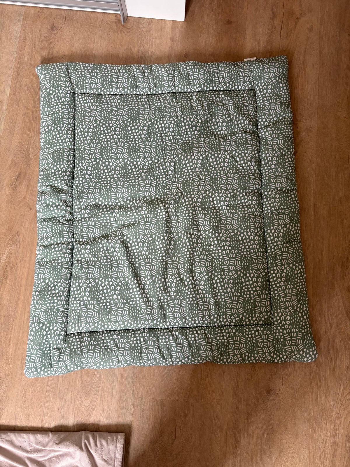 Groen boxkleed met patroon, Ophalen, Zo goed als nieuw