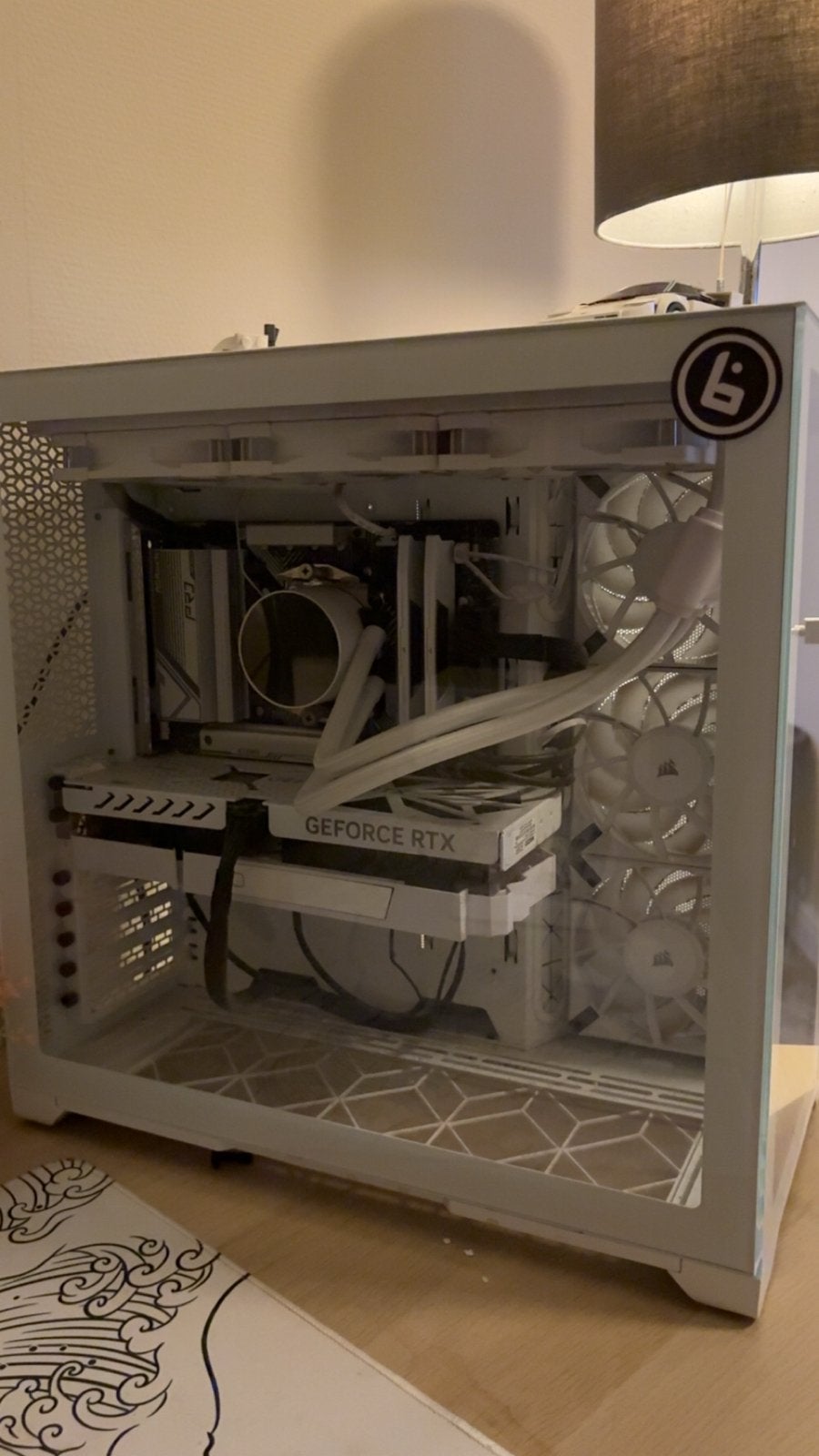 Custom witte watergekoelde game pc, Computers en Software, Ophalen, 32 GB, Zo goed als nieuw, Gaming
