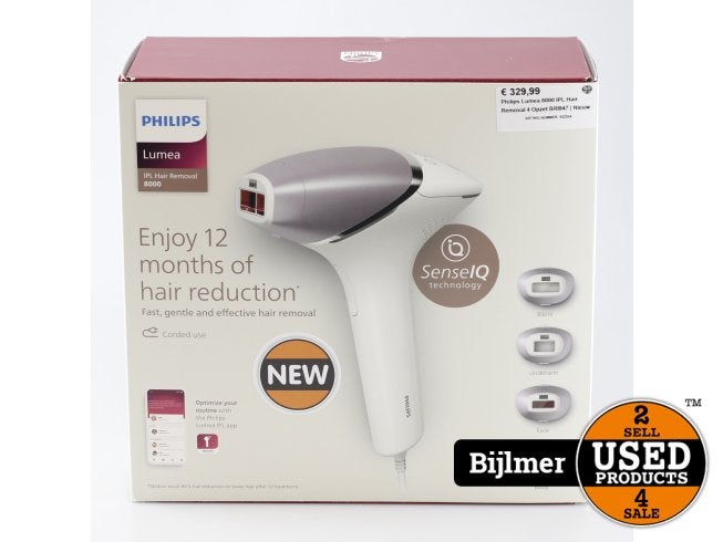 Philips Lumea 8000 IPL Hair Removal 4 Opzet BRI947 | Nieuw
