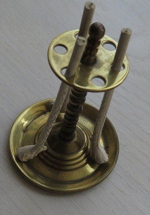 Kleipijpen, miniatuurpijpenstandaard met pijpjes, Ophalen of Verzenden, Nieuw, (Water)pijp