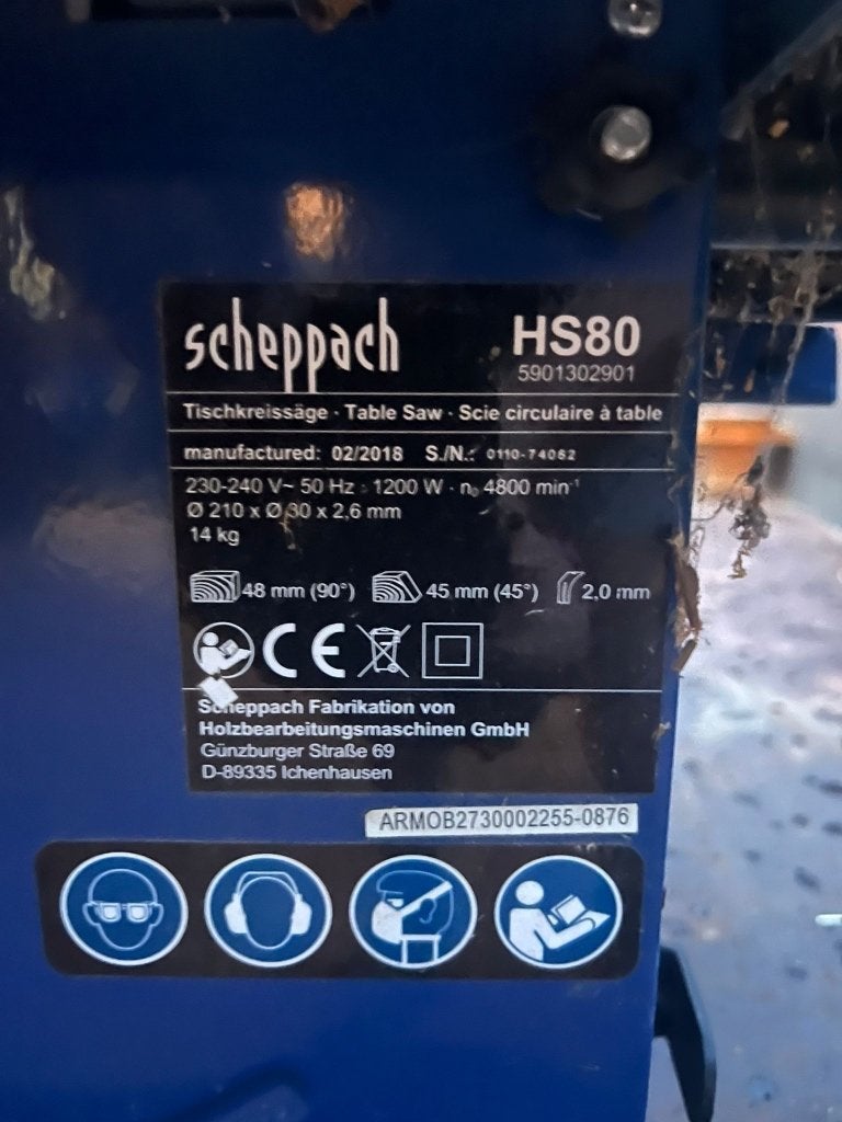 Schleppach cirkel-zaagtafel HS80 1200watt, Ophalen, Gebruikt, Cirkelzaag, Scheppach