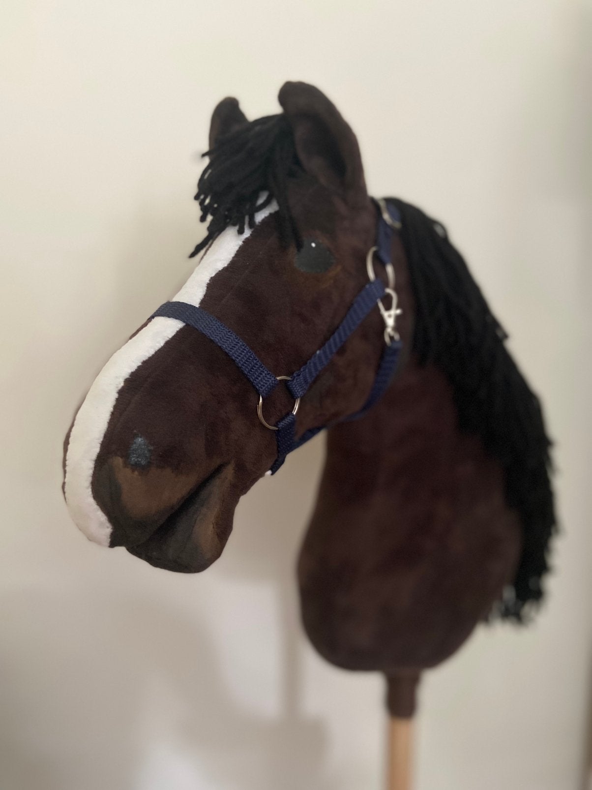 Marine blauw nylon halster voor hobbyhorses!, Verzenden, Nieuw