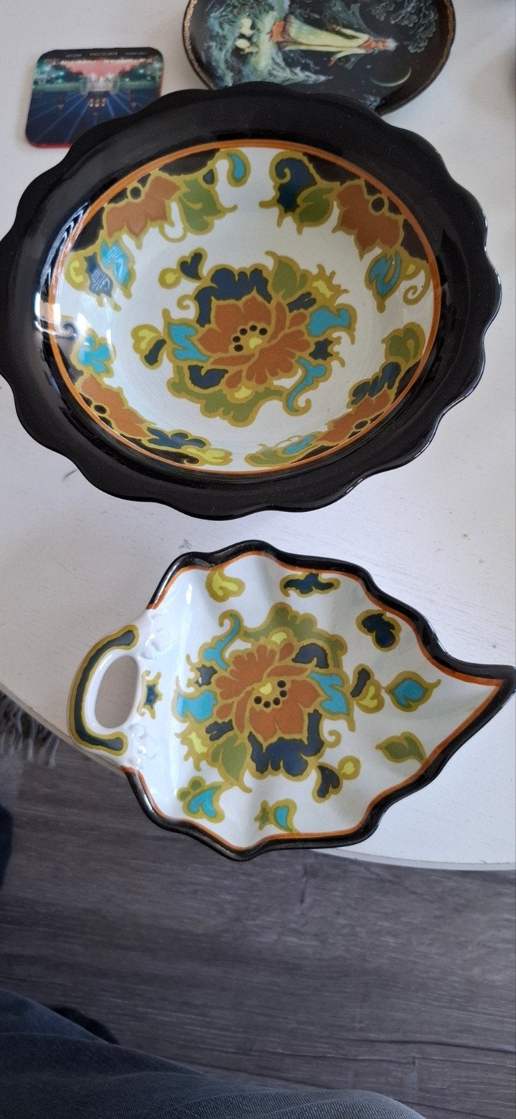 Vintage Gouda Plateel Modica schaal en bonbonnière, Antiek en Kunst, Antiek | Keramiek en Aardewerk, Ophalen of Verzenden