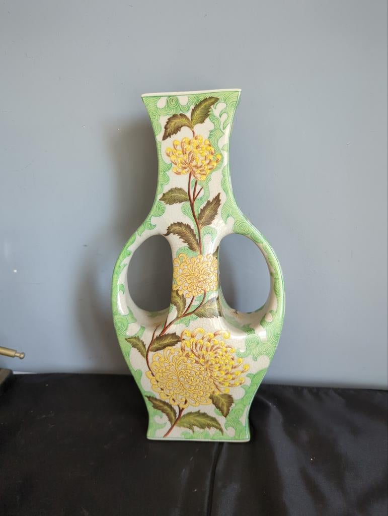 Prachtige vaas met chrysanten decoratie, Ophalen of Verzenden