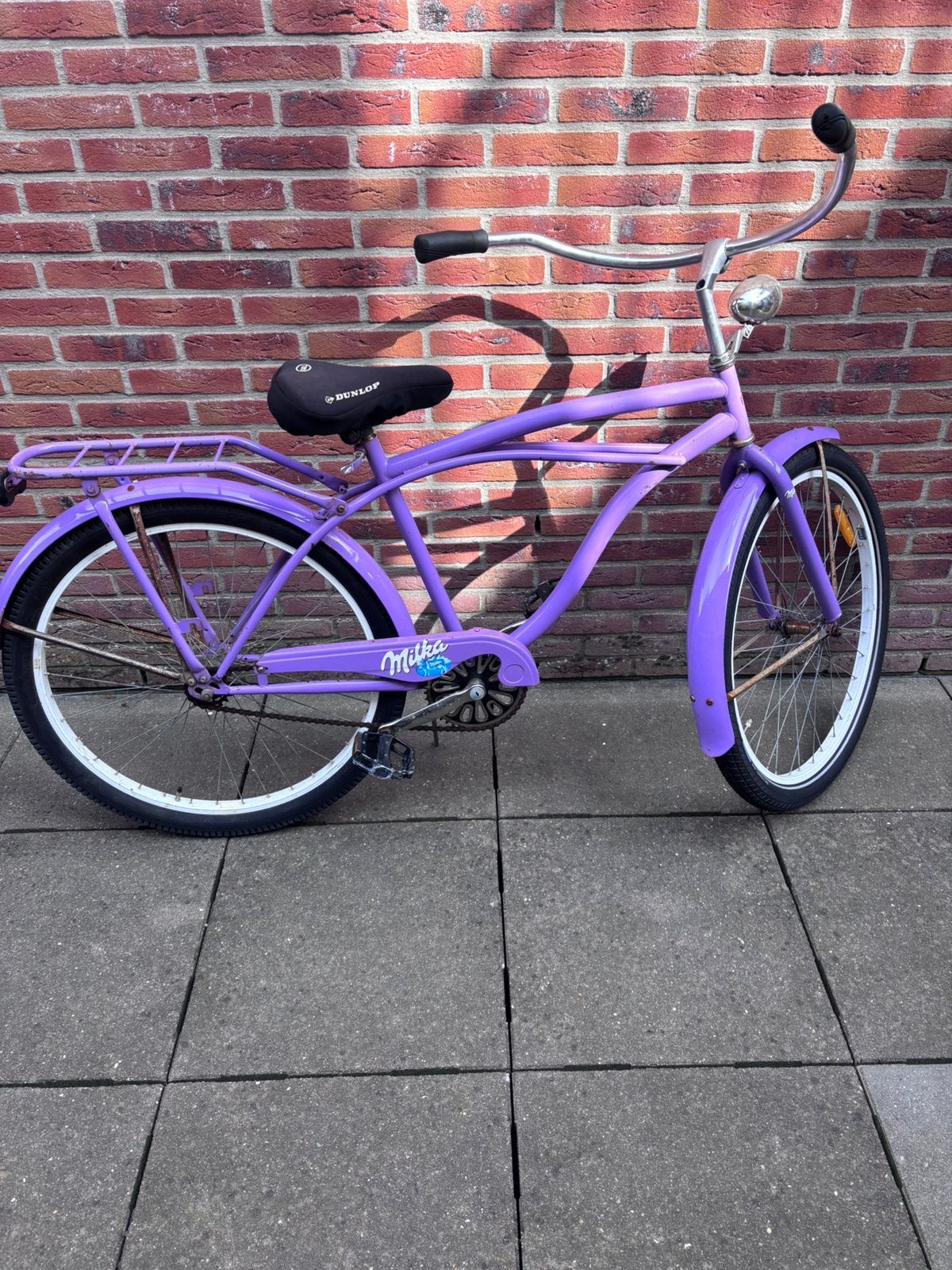 Milka fiets, Fietsen en Brommers, Terugtraprem, Gebruikt, Staal, Overige typen