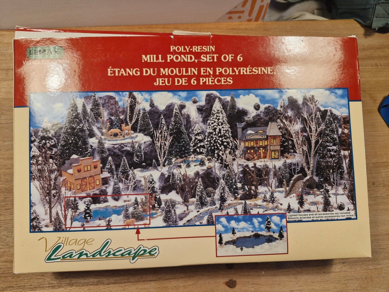 Lemax Village Landscape Mill Pond Set - Kerstdorp, Ophalen, Gebruikt
