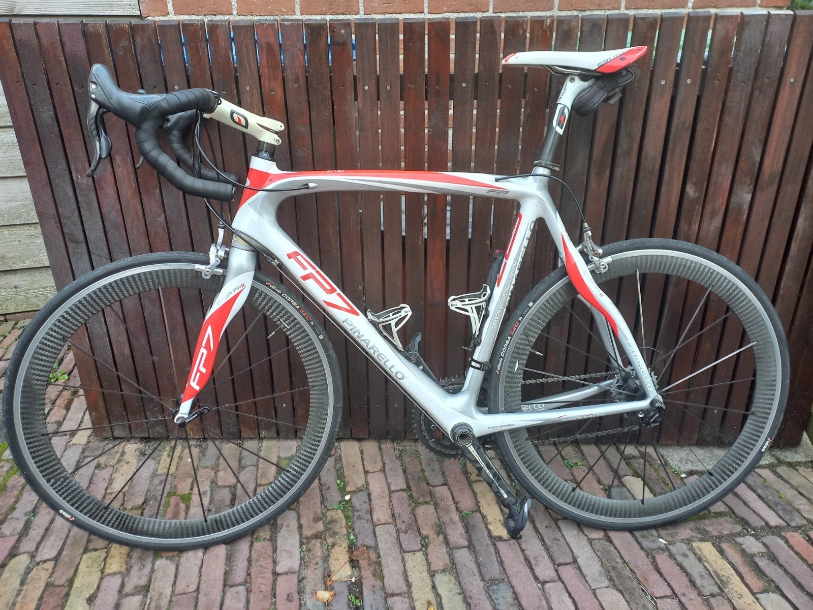 Pinarello FP7 racefiets maat 60 met reservewielen, Fietsen en Brommers, 28 inch, Gebruikt, Carbon, 57 tot 61 cm