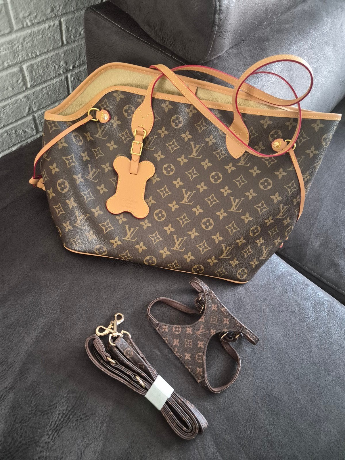 LV tas + bijpassend honden tuigje en riem, Overige merken, Ophalen of Verzenden, Nieuw, Overige typen