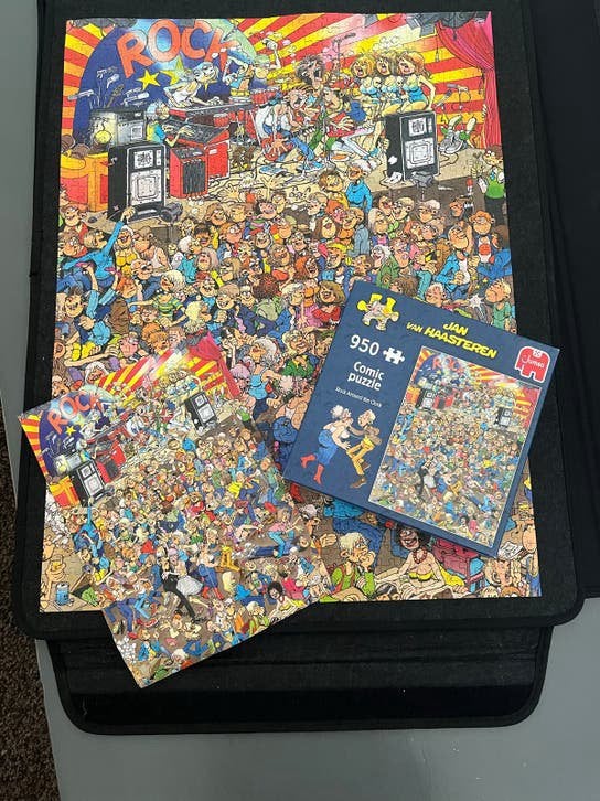 Jan van Haasteren Rock Around the Clock 950 stukjes, Ophalen of Verzenden, 500 t/m 1500 stukjes, Zo goed als nieuw, Legpuzzel
