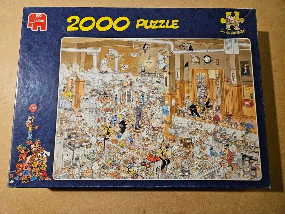 Jan van Haasteren De Keuken 1998 stukjes puzzel, Hobby en Vrije tijd, Denksport en Puzzels, Ophalen of Verzenden, Meer dan 1500 stukjes