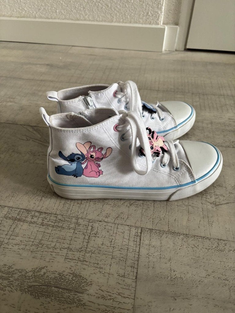 Prachtige hoge sneakers Disney Stitch, wit, maat 38, Kinderen en Baby's, Kinderkleding | Schoenen en Sokken, Disney, Meisje, Schoenen