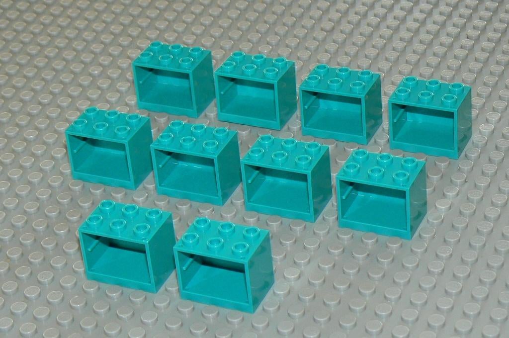 L1270 Kastje 2x3x2 turquoise 10 st., Kinderen en Baby's, Speelgoed | Duplo en Lego, Ophalen of Verzenden, Nieuw, Losse stenen