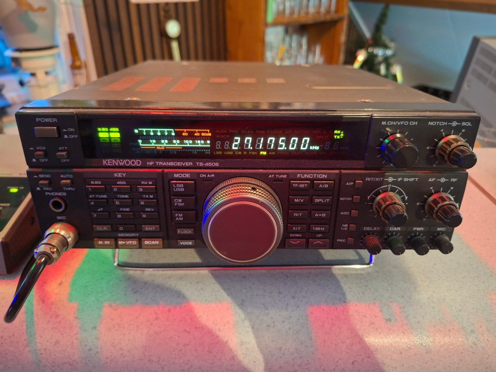 Kenwood TS-450S HF Transceiver met MC-80 microfoon, Ophalen of Verzenden, Gebruikt, Zender en Ontvanger