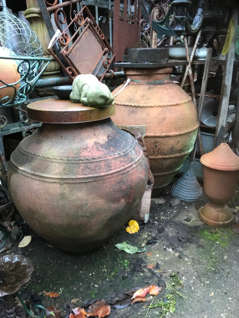 Stevig massief ijzeren bloementafel ea bloembak, tuinvaas..., Ophalen, Minder dan 30 cm, Rond, Binnen