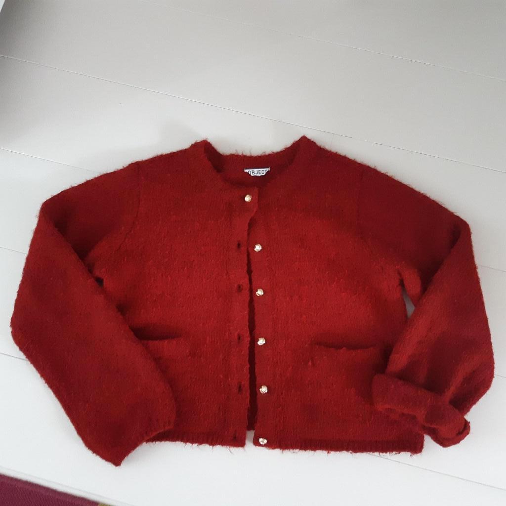 Bordeaux rood vest van Object, Ophalen of Verzenden, Zo goed als nieuw, Maat 42/44 (L), Rood