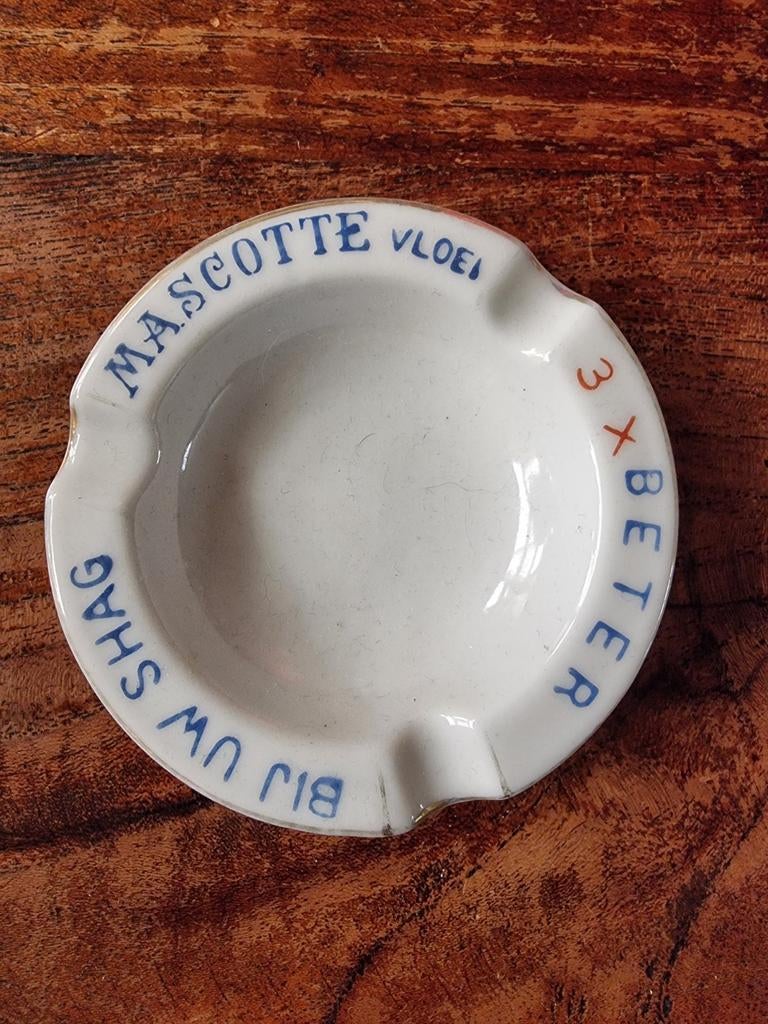 Mascotte Asbak 3 x beter vintage asbak jaren 50/60, Verzamelen, Ophalen of Verzenden, Gebruikt, Asbak