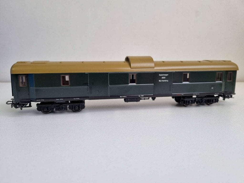 Märklin 4186 - Bagagerijtuig Württemberg uit Ep I, Wisselstroom, Gebruikt, Wagon, Ophalen of Verzenden