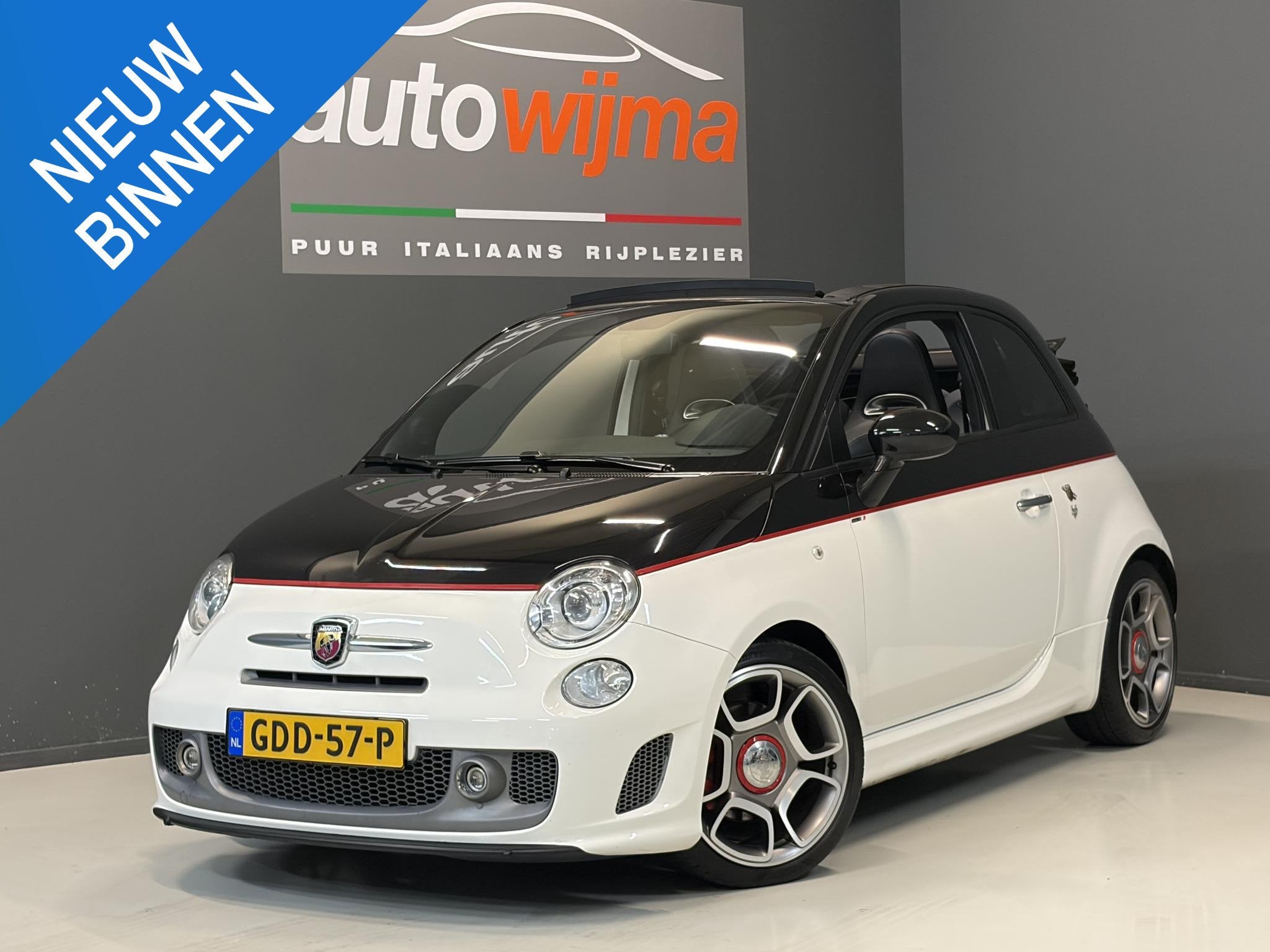 Abarth 595 1.4 T-Jet 160pk 595C Turismo Xenon Interscope HiF, Auto's, Voorwielaandrijving, Stof, Gebruikt, 4 cilinders